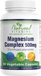 Natural Vitamins Magnesium Complex 500mg 60 veg. caps