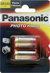 Panasonic Photo Power Μπαταρίες Λιθίου CR123 3V 2τμχ