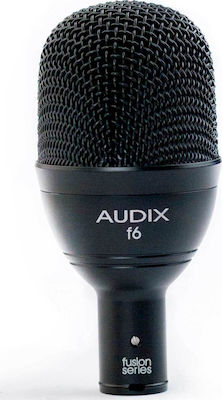 Audix Dynamic XLR Microphone f6 Shock Mounted/Clip On Mounting for Studio