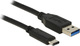 DeLock 83870 USB 3.2 Cable USB-C male - USB-A male Μαύρο 1m (83870)