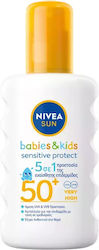 Nivea Babies & Kids Sensitive Protective Wasserdicht Kinder Sonnencreme Spray für Gesicht & Körper SPF50 200ml