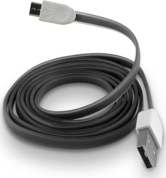 Forever 5900495323750 Flat USB 2.0 σε micro USB 1m Μαύρο
