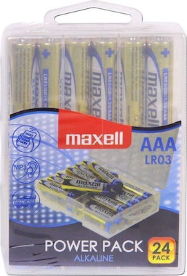 Maxell 24 Pack Alkaline Batteries AAA 1.5V LR03-24MPP