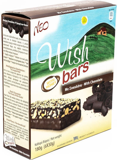 Wish Energy Bar Nuts Oat With Chocolate No Added Sugar 6x30gr