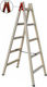 Profal Leiter Hölzernes mit 2x6 Stufen 200cm