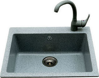 Crown R-60 Economic 6860 Ένθετος από Συνθετικό Γρανίτη Μ60xΠ49.5cm Γκρι