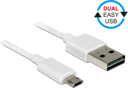 DeLock 84808 Reguläres USB 2.0 Micro-USB-Kabel 2m Weiß