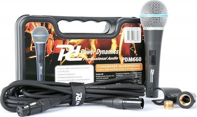 Power Dynamics Condenser (Small Diaphragm) XLR Microphone PDM660 Handheld Voice