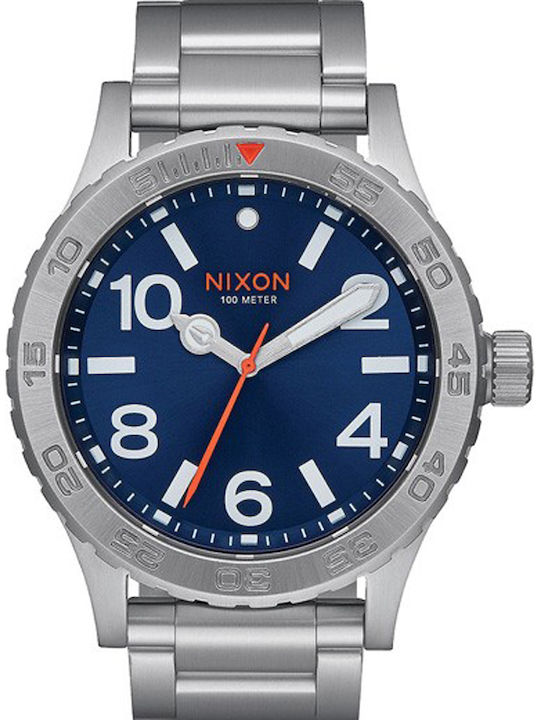 Nixon 46 Men's Watch 46mm Battery with Silver Metal Bracelet