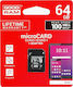 GoodRAM M1AA microSDXC 64GB Class 10 U1 UHS-I with Adapter