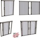 GS Luna Window Mosquito Net Screwed Pleated Black with Frame 240x200cm