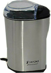 Sayona Ηλεκτρικός Μύλος Καφέ 300W με Χωρητικότητα 80gr Ασημί