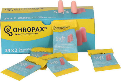 Ohropax Soft Earplugs Pink 48pcs 34200