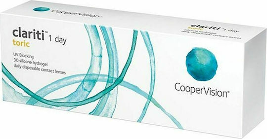 Cooper Vision Clariti 1Day Toric 30 Daily Astigmatic Contact Lenses Silicone Hydrogel with UV Protection