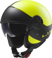 LS2 OFF597 Cabrio Jet Helmet with Sun Visor 1000gr Matt Yellow