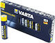 Varta 10 Pack Alkaline Batteries AAA Industrial 1.5V