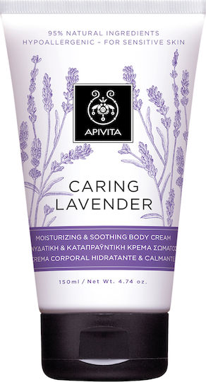 Apivita Moisturizing Cream Body with Aroma Lavender for Dry & Sensitive Skin 150ml