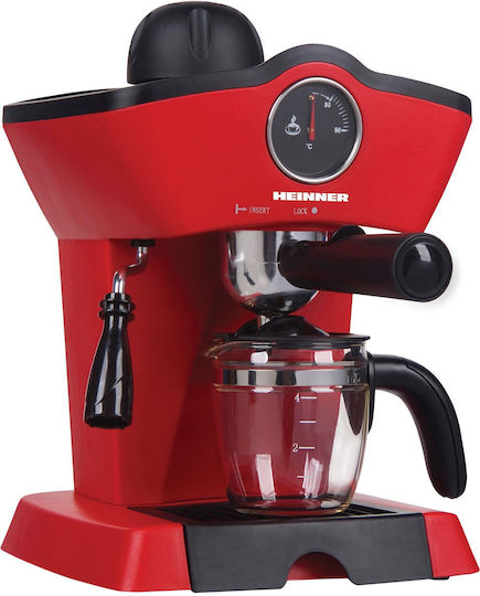 Heinner Charm Automatic Espresso Machine 800W Pressure 5bar Red