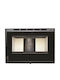 CHytiria Misailidi T-80 Crystal Wood Cassette Fireplace Insert Air Duct Connection with Straight Window 13.8kW