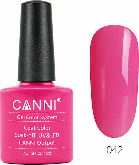 Canni Classic Semi-Permanent Nail Polish 042 Dark Magenta 7.3ml 1pcs