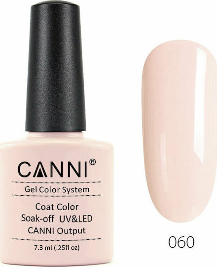 Canni Classic Ημιμόνιμο Βερνίκι Νυχιών 060 Light Nude Pink 7.3ml