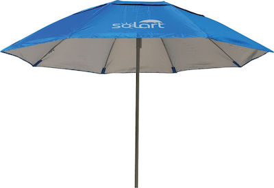 Solart Klappbar Strandsonnenschirm Durchmesser 1.8m mit UV Schutz und Belüftung Blue