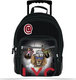 Lyc Sac Lion Rappers Line School Trolley Bag For Elementary With Water Bottle Holder Black 31 x 18 x 42cm