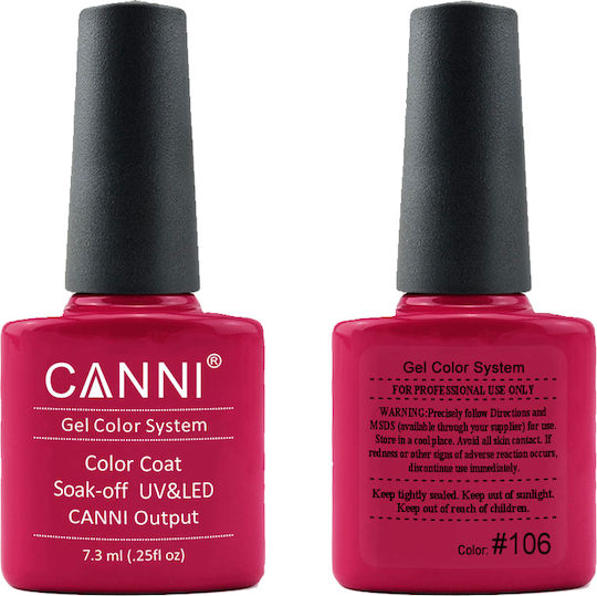 Canni Classic Ημιμόνιμο Βερνίκι Νυχιών 106 Agate Red 7.3ml