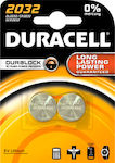 Duracell Long Lasting Power Μπαταρίες Λιθίου Ρολογιών CR2032 3V 2τμχ