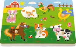 Holz Kinder Steckpuzzle Ζωάκια Φάρμας für 3++ Jahre 7pcs Viga Toys