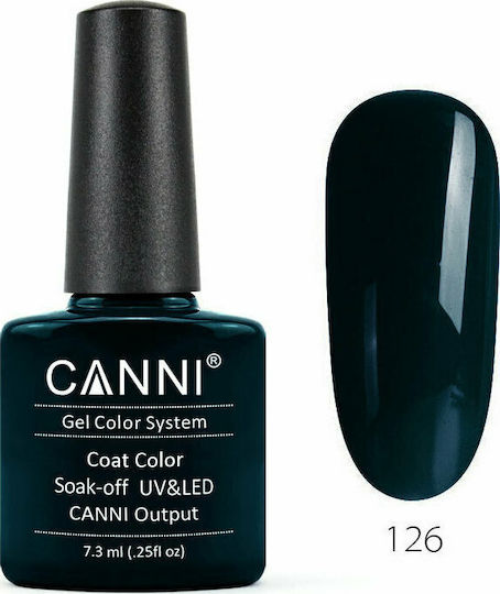 Canni Classic Ημιμόνιμο Βερνίκι Νυχιών 126 Dark Green Blue 7.3ml