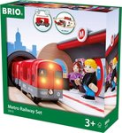 Brio Toys Metro Railway Set cu Trenuleț cu Sunet și Lumină pentru 3++ Ani