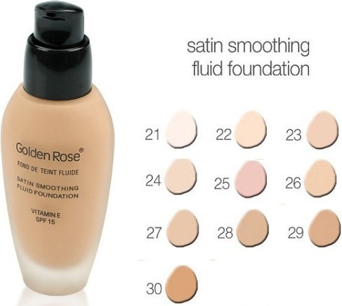 Golden Rose Satin Smoothing Fluid Foundation 34ml