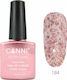 Canni Classic Ημιμόνιμο Βερνίκι Νυχιών 184 Pink Glitter με Glitter 7.3ml