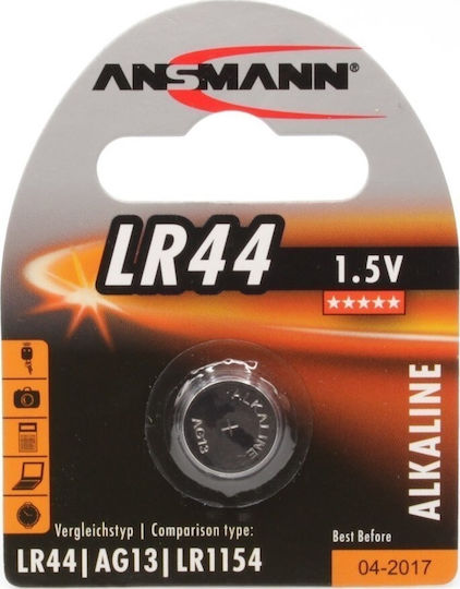 Ansmann Batterie Alkalisch für Uhren LR44 1.5V 1Stück