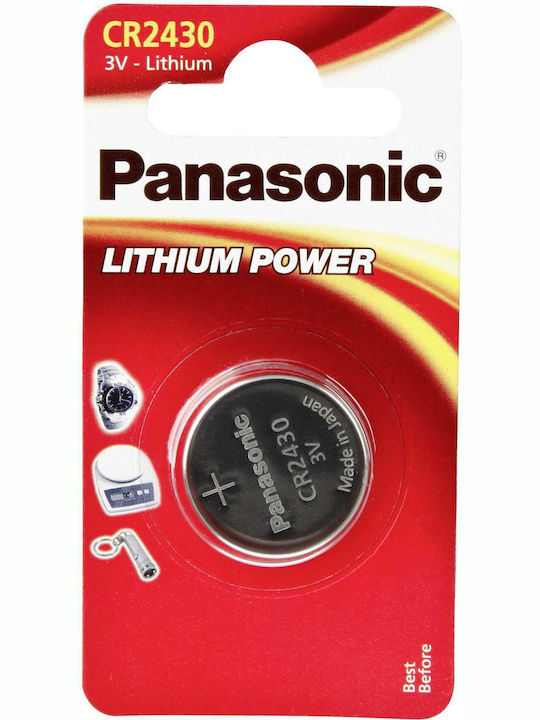 Panasonic Lithium Power Μπαταρία Ρολογιών CR2430 3V 1τμχ