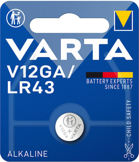 Varta Professional Electronics V12GA Αλκαλική Μπαταρία Ρολογιών LR43 1.5V 1τμχ