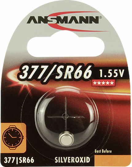 Ansmann 377 Silver Oxide Watch Battery SR66 1.55V 1pcs