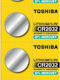 Toshiba Μπαταρίες Λιθίου Ρολογιών CR2032 3V 5τμχ