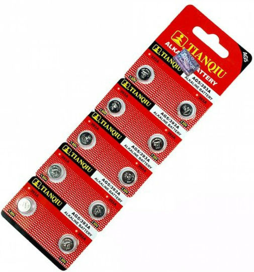TianQiu AG5/393A Alkaline Watch Batteries LR48 1.5V 10pcs