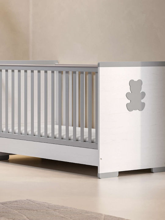 Casababy Κούνια Smart White & Grey με Στρώμα