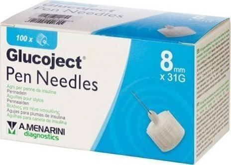 Menarini Glucoject Pen Needles 31G 8mm 100τμχ