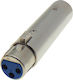 JKG Μετατροπέας XLR male σε XLR female Ασημί 5τμχ LZ161