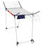 Leifheit Pegasus 200 Folding Floor Clothes Drying Rack with Wings Metallic with Wheels with Hanging Length 20m