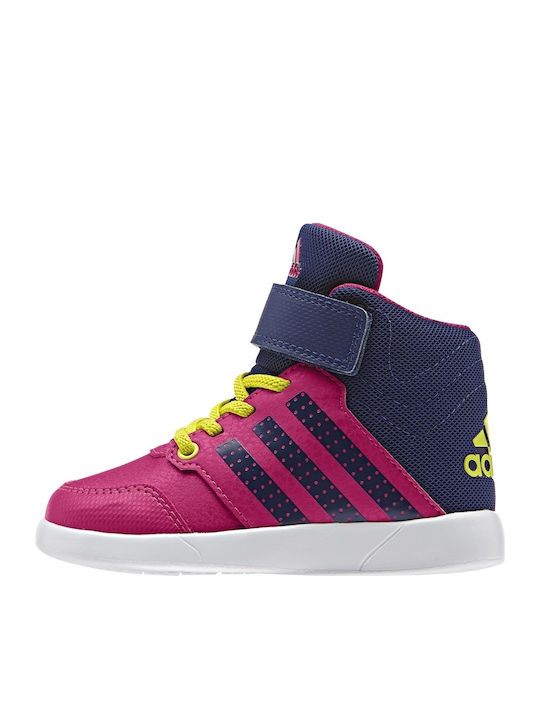 Adidas Παιδικά Sneakers High Jan BS 2 Mid I Uniink Blue / Bold Pink / Cloud White