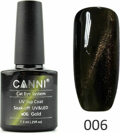Canni Ημιμόνιμο Βερνίκι Νυχιών N. 06 Gold Cat Eye 7.3ml
