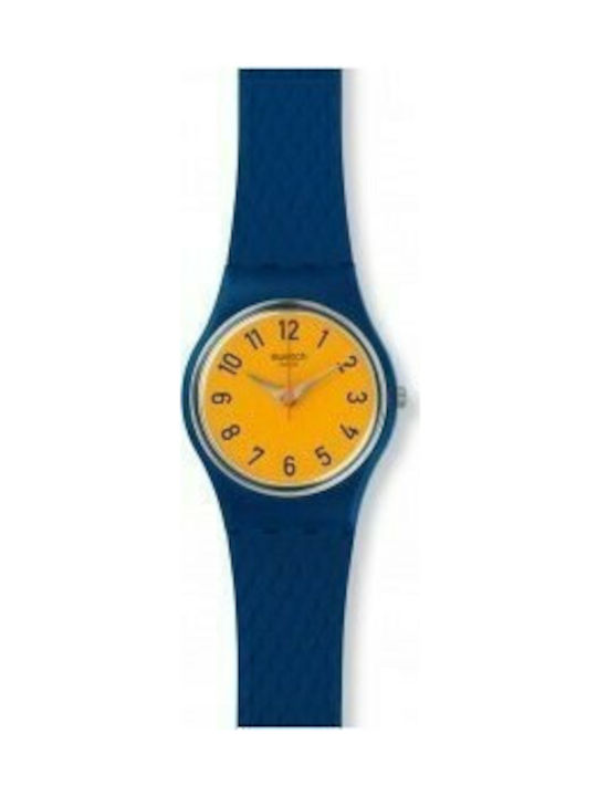 Swatch Check Me Out Watch with Blue Rubber Strap