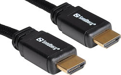 Sandberg 509-00 HDMI 2.0 Flat HDMI male - HDMI male 5m Μαύρο