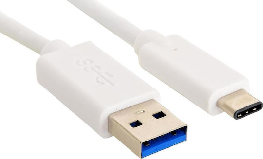 Sandberg USB 3.0 Kabel USB Typ-C männlich - USB-A 60W PD Weiß 2m 136-14