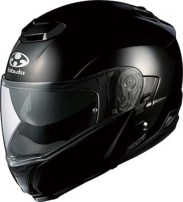 Kabuto Ibuki Flip-Up Helmet with Pinlock and Sun Visor ECE 22.05 Solid Metallic Black